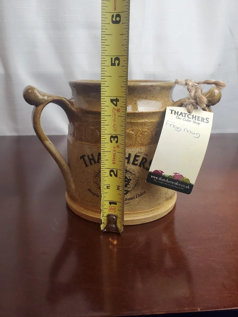 VTG NOS RARE P&L Wilson THATCHERS CIDER Three-Handled 'Surprise Frog' Tyg Mug